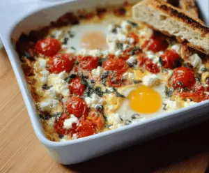 Mediterranean Baked Feta Eggs