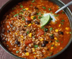 Mexican Beef And Rice Soup