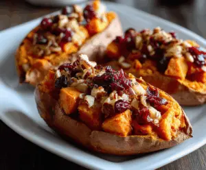 Cranberry Apple Twice-Baked Sweet Potatoes