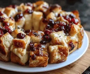 Cranberry Brie Pull-Apart Bread Bites