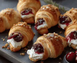 Cranberry Cream Cheese Crescent Bites