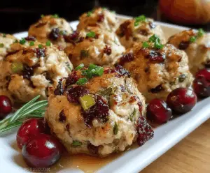 Cranberry Turkey Stuffing Balls