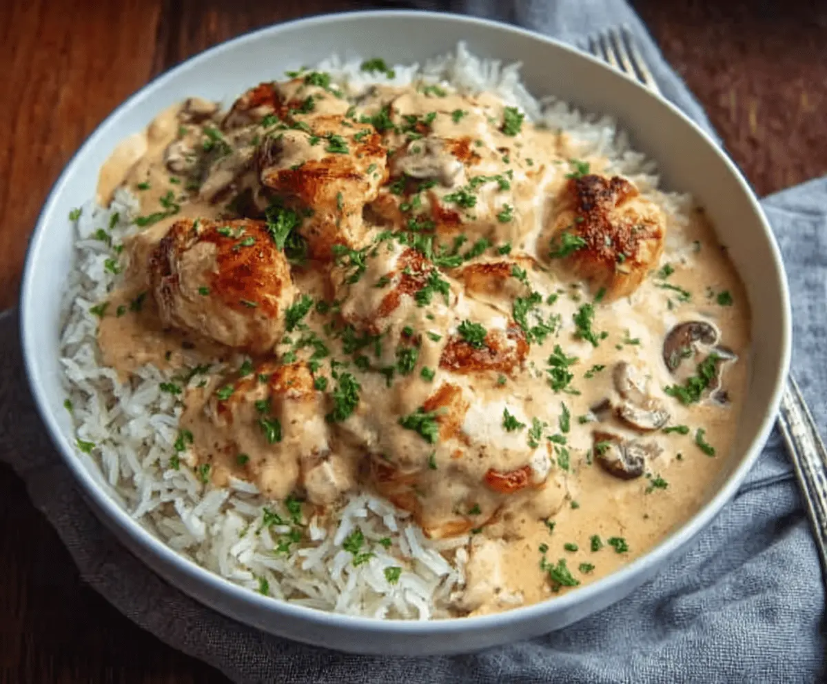 Easy Creamy Chicken and Rice