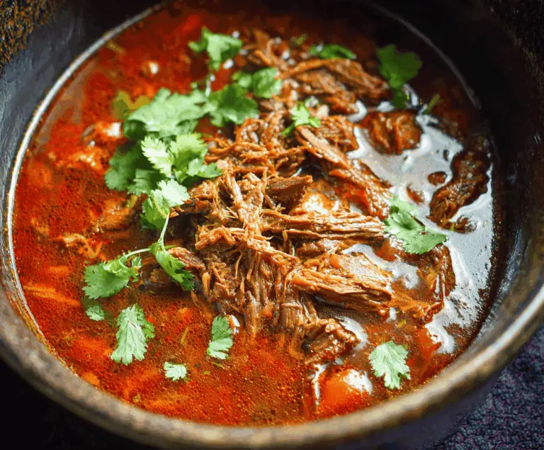 Delicious Crockpot Mexican Beef Birria served with melted cheese, fresh cilantro, and warm tortillas