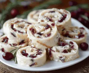 Delicious Christmas Cranberry Pinwheels