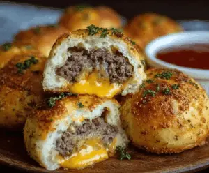 Garlic Parmesan Cheeseburger Bombs
