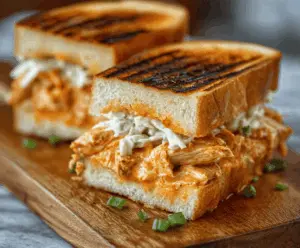 Grilled Buffalo Chicken Sandwiches with Grinder Slaw