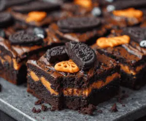 Halloween Oreo Brownies