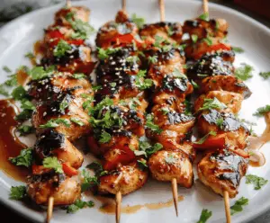 Honey Garlic Chicken Skewers