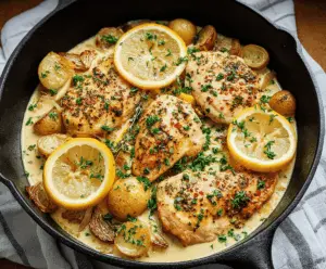 Lemon Garlic Chicken Skillet