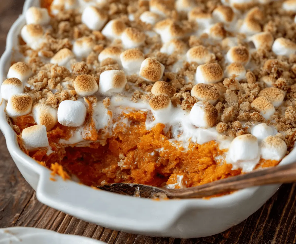 Perfect Sweet Potato Casserole with Marshmallows