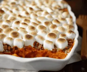 Perfect Sweet Potato Casserole for Thanksgiving with Marshmallows