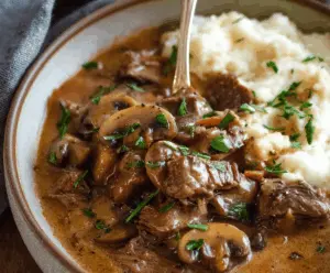 Slow Cooker Beef Stroganoff Stew