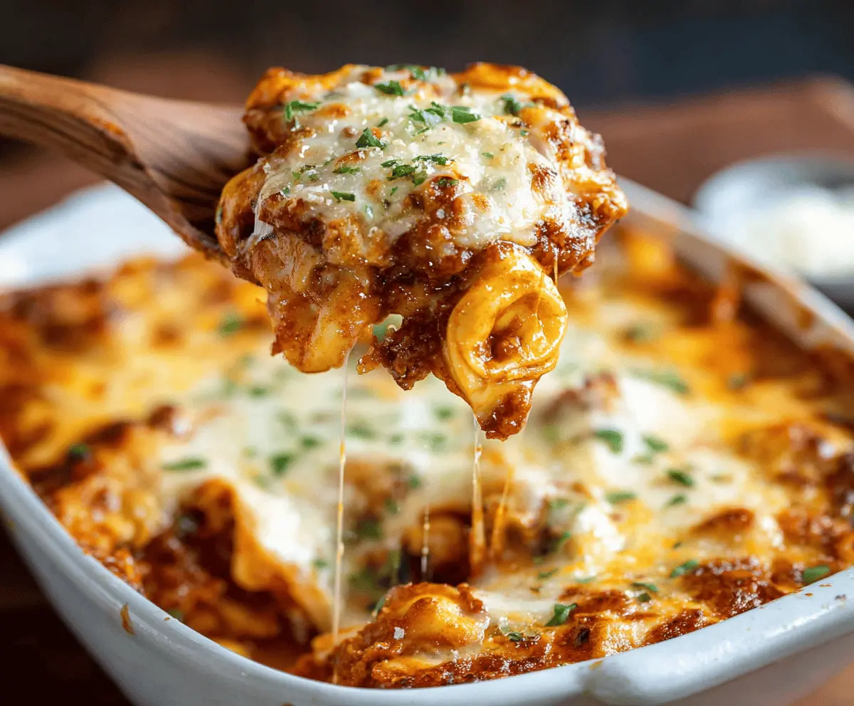 Easy Baked Tortellini Lasagna Recipe