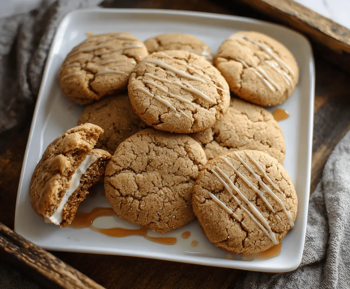 Delicious homemade brown sugar maple cookies on a rustic plate