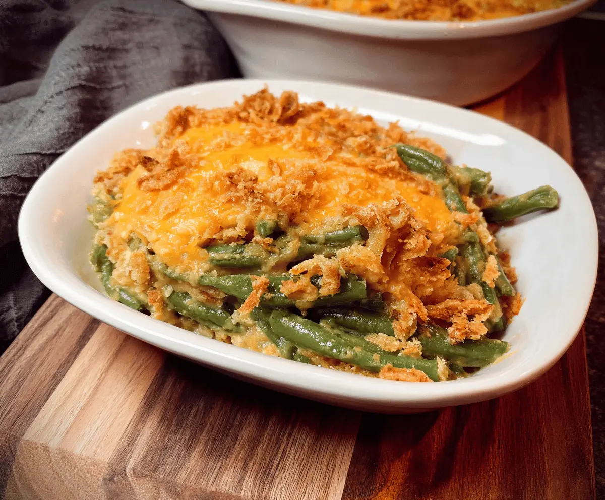 Easy Cheddar Bay Green Bean Casserole