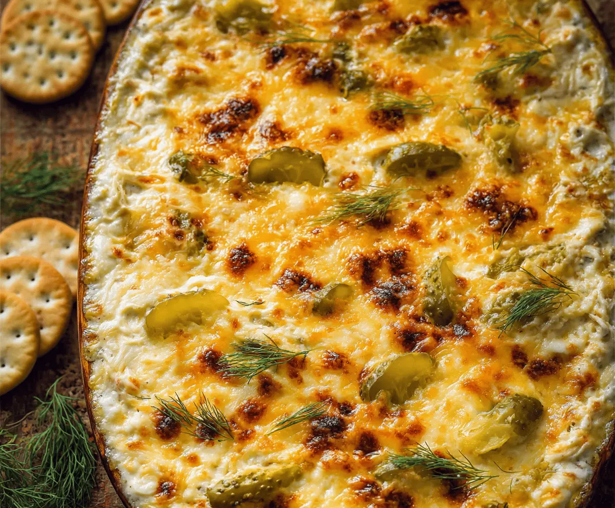 Easy Cheesy Baked Pickle Dip