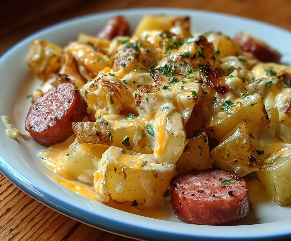 Easy Cheesy Ranch Potatoes & Sausage
