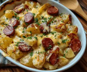 Cheesy Ranch Potatoes and Smoked Sausage