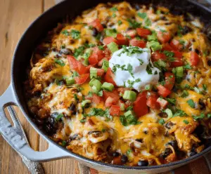 Chicken Black Bean Enchilada Skillet
