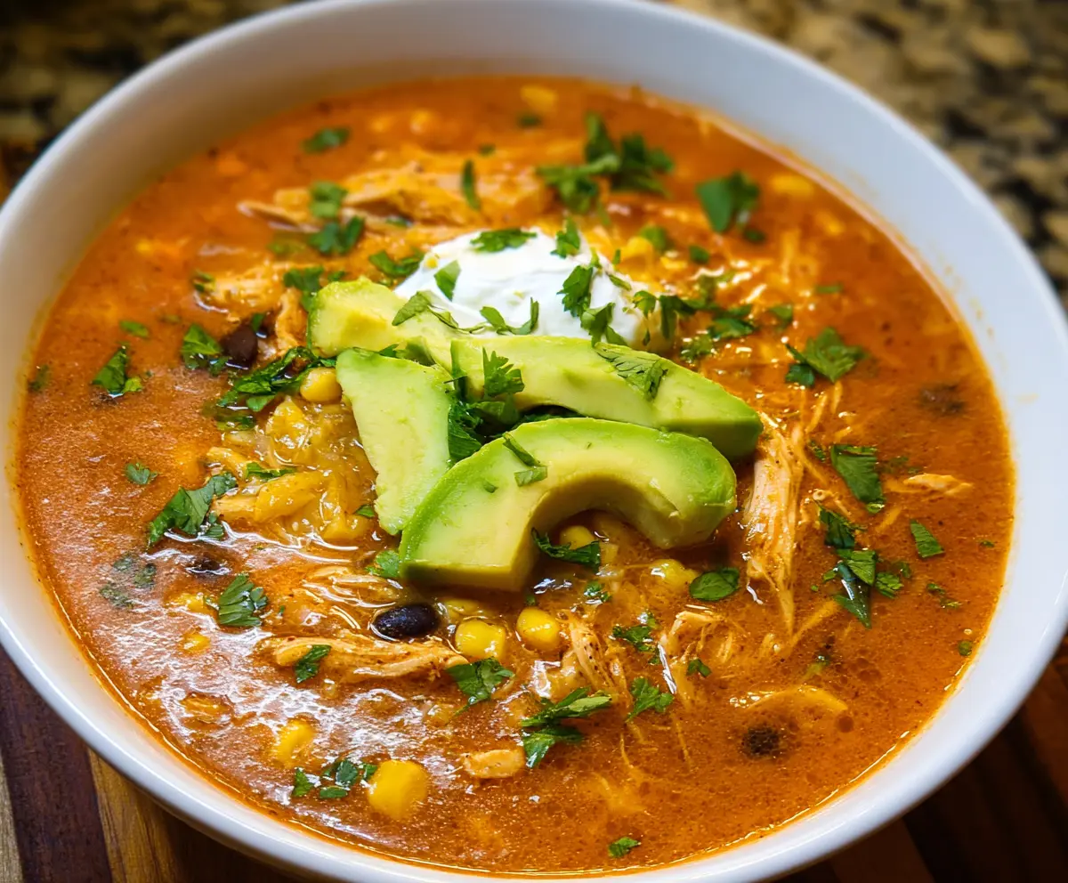 Easy Chicken Enchilada Soup Recipe