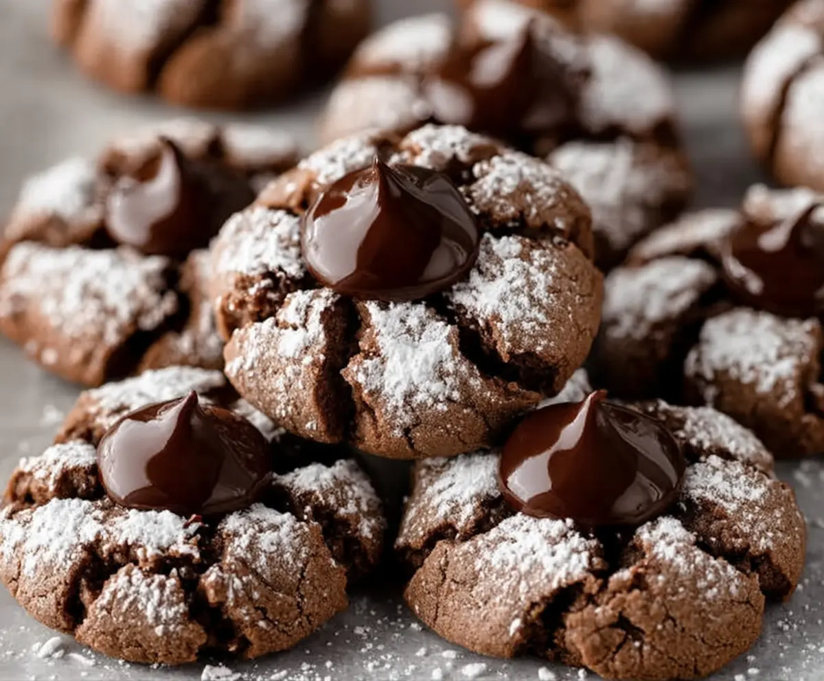 Easy Chocolate Blossom Cookies