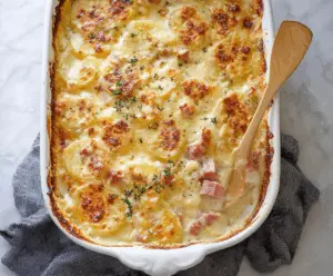 Classic Scalloped Potatoes with Ham