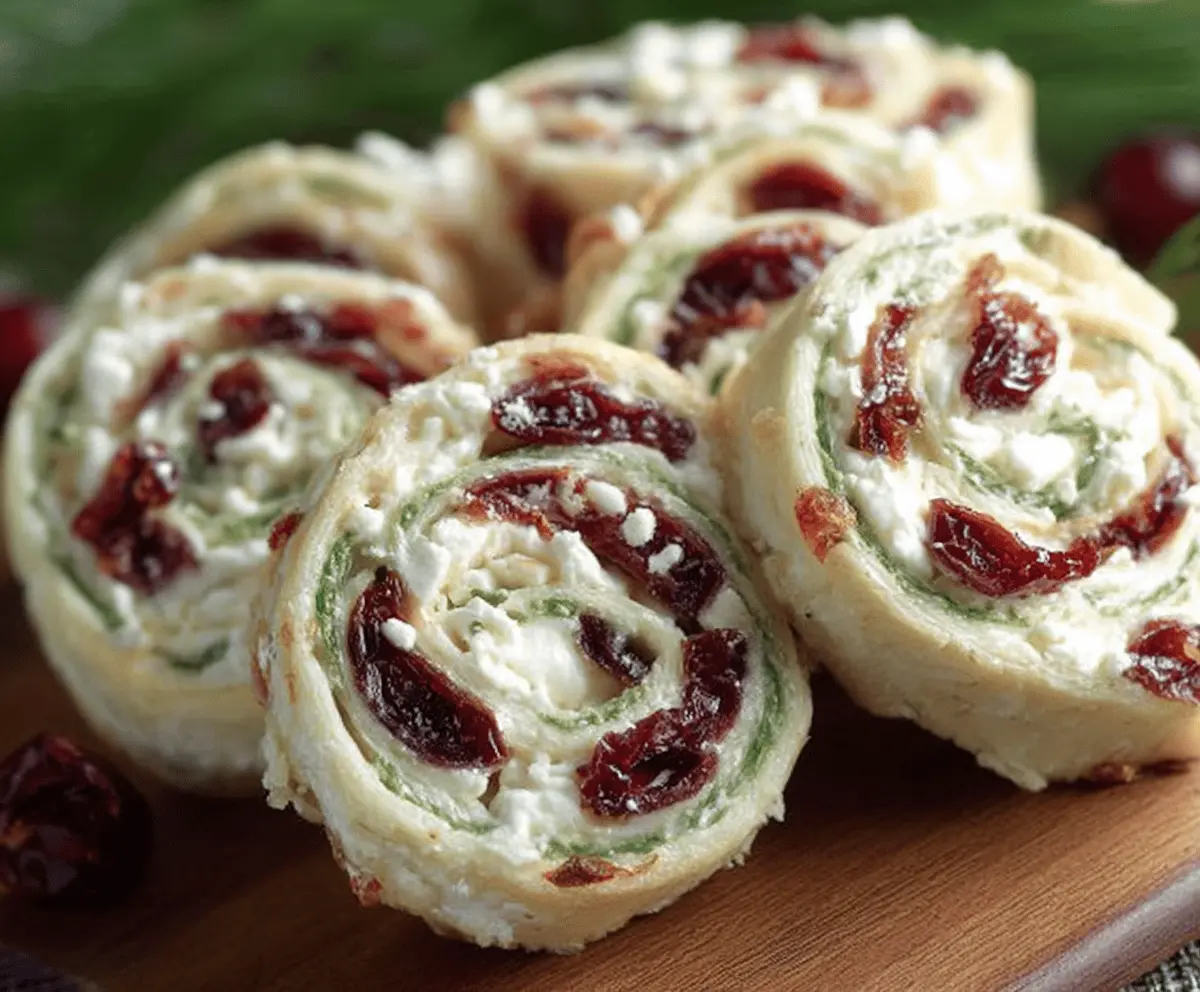 Easy Cranberry Feta Pinwheels Recipe