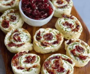 Cranberry Feta Pinwheels with Cream Cheese