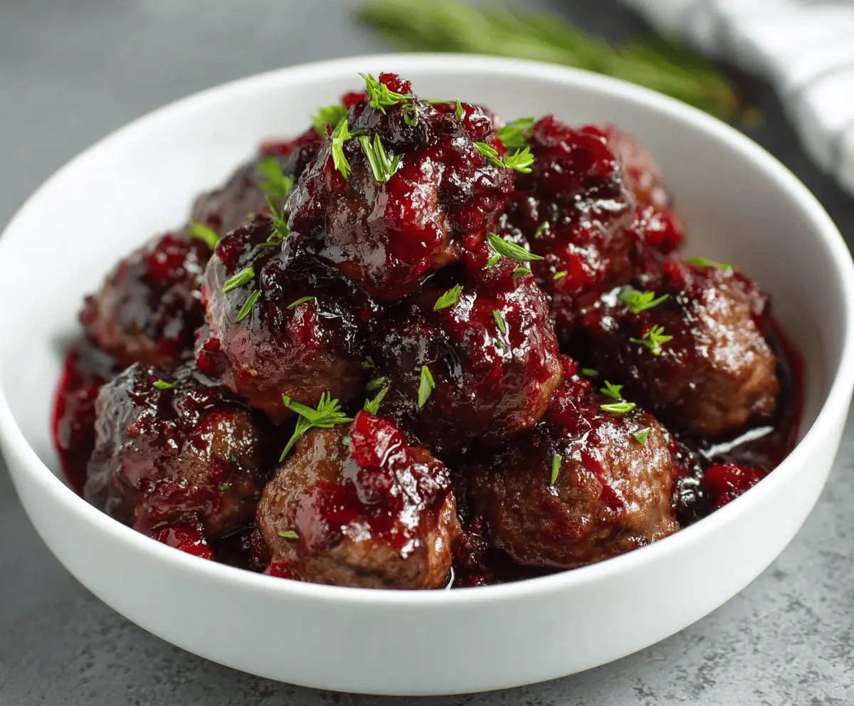 Easy Cranberry Sauce Meatballs