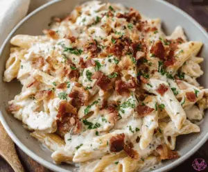Creamy Chicken Bacon Ranch Pasta