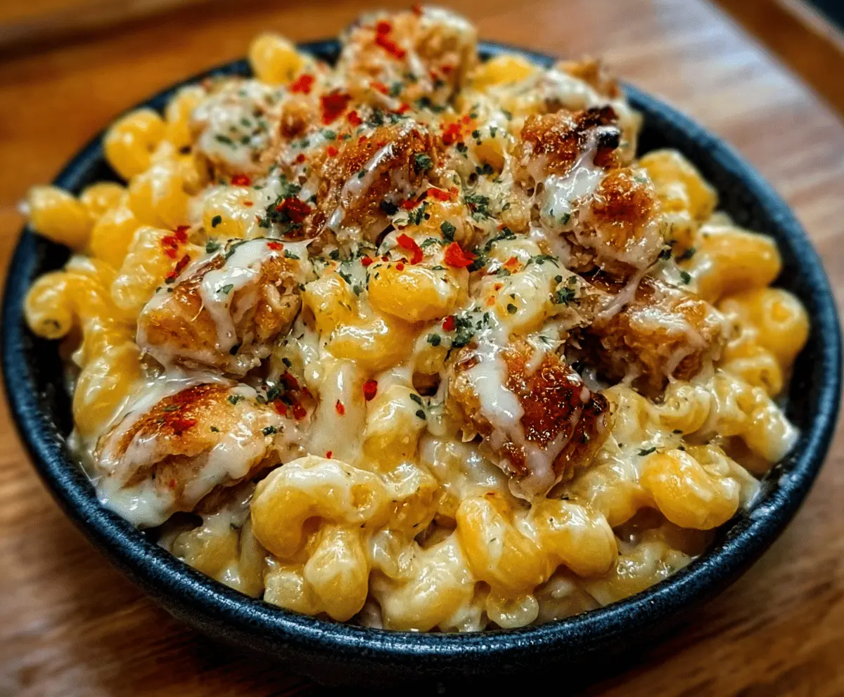 Creamy Honey Pepper Chicken Mac & Cheese