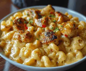 Creamy Honey Pepper Chicken Mac and Cheese