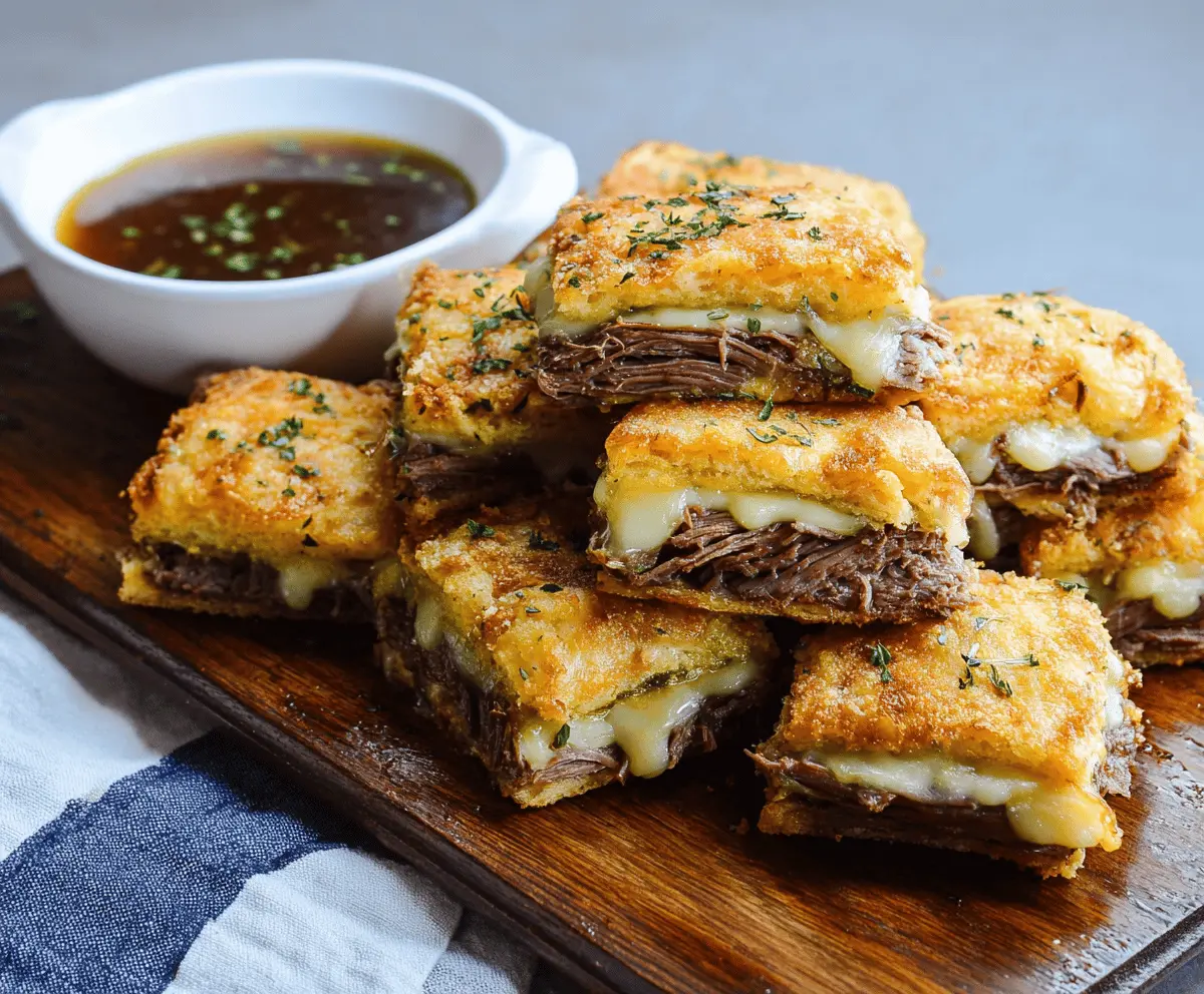 Easy French Dip Squares Recipe