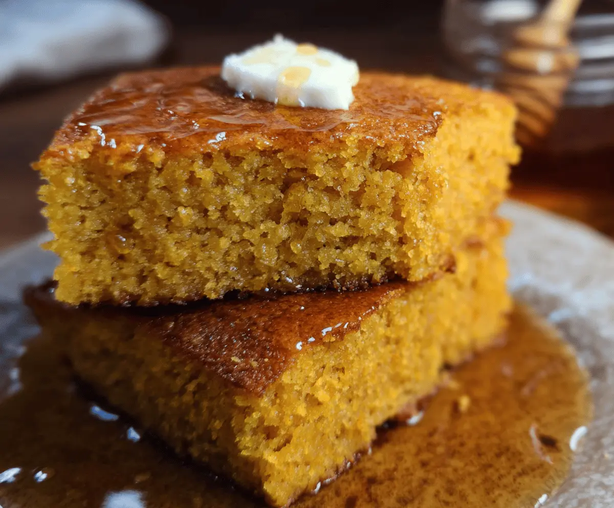 Easy Honey Butter Sweet Potato Cornbread