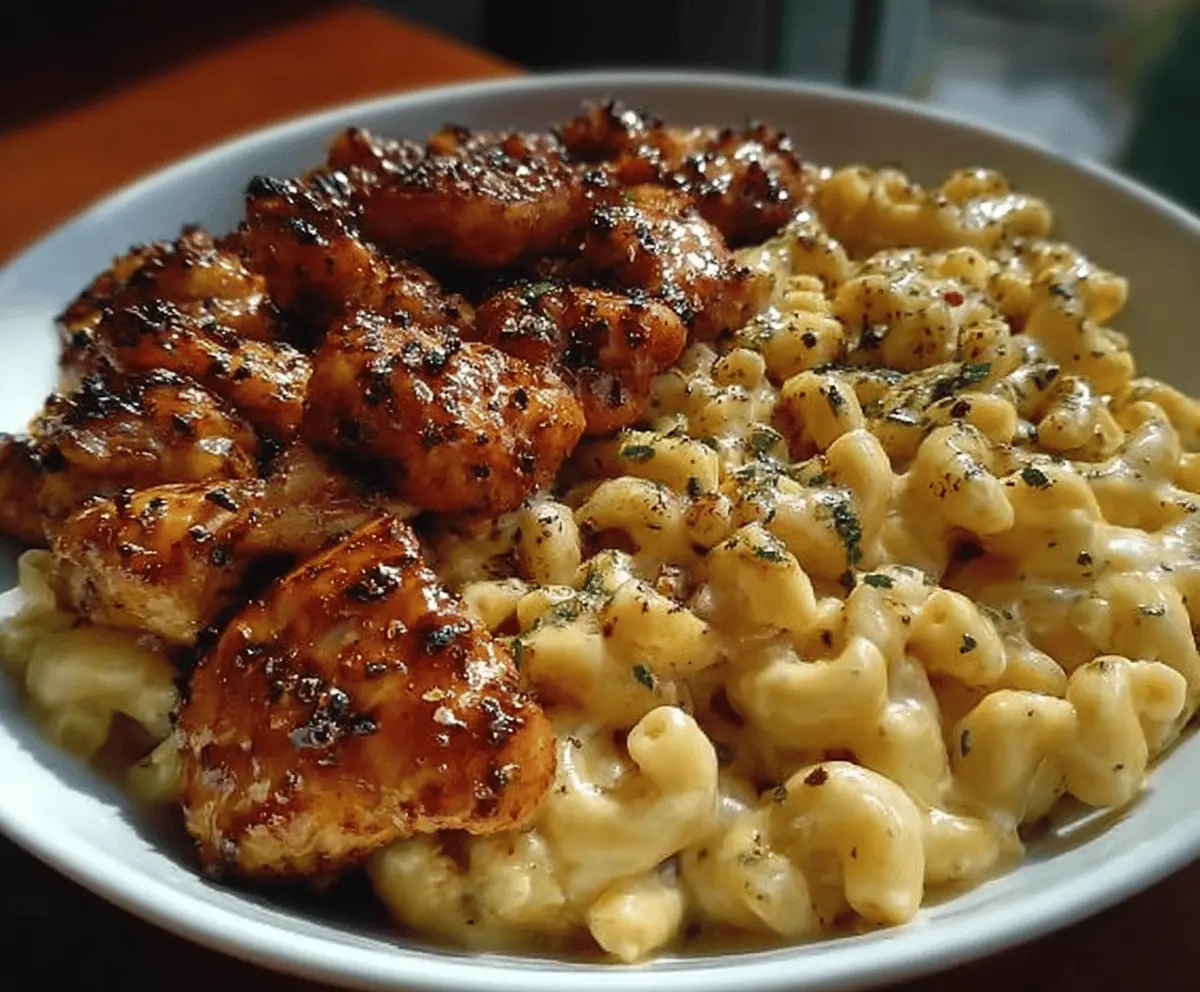 Easy Honey Pepper Chicken & Creamy Mac Cheese