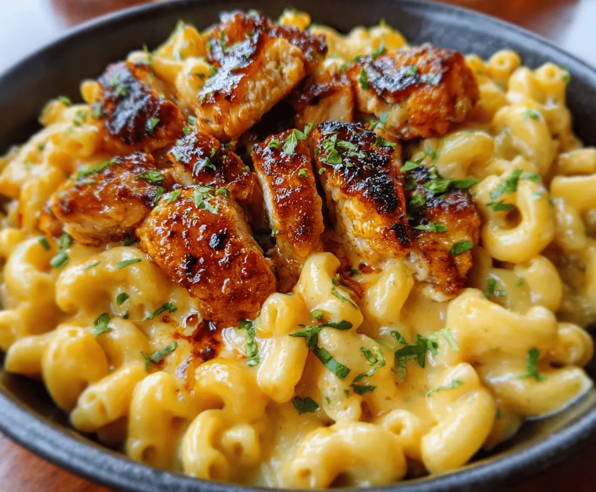 Quick Hot Honey Chicken Mac & Cheese