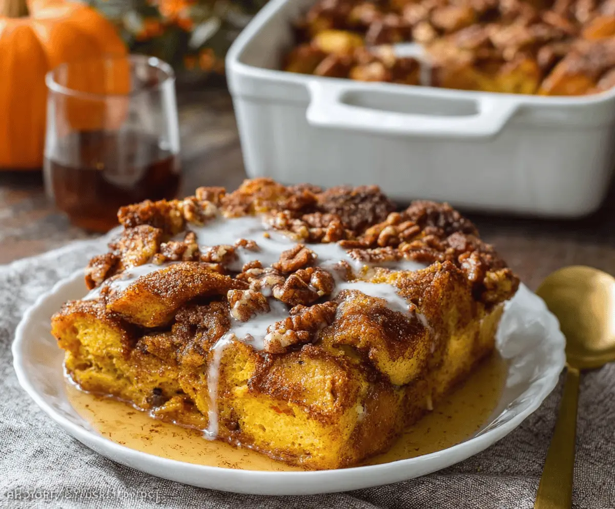 Easy Pumpkin Spice French Toast Casserole