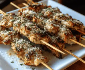 Ranch Garlic Parmesan Chicken Skewers