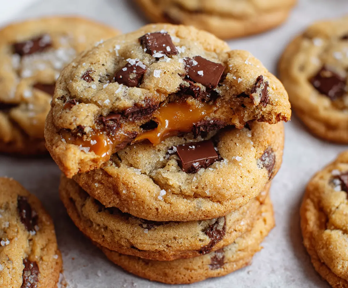 Best Salted Caramel Chocolate Chip Cookies