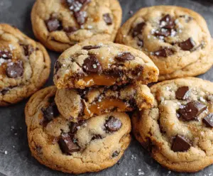 salted caramel chocolate chip cookies