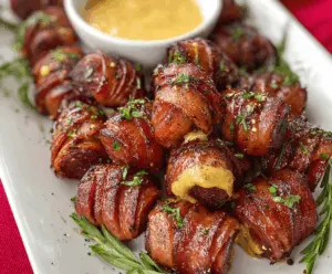 Savory Mustard Hasselback Kielbasa Bites