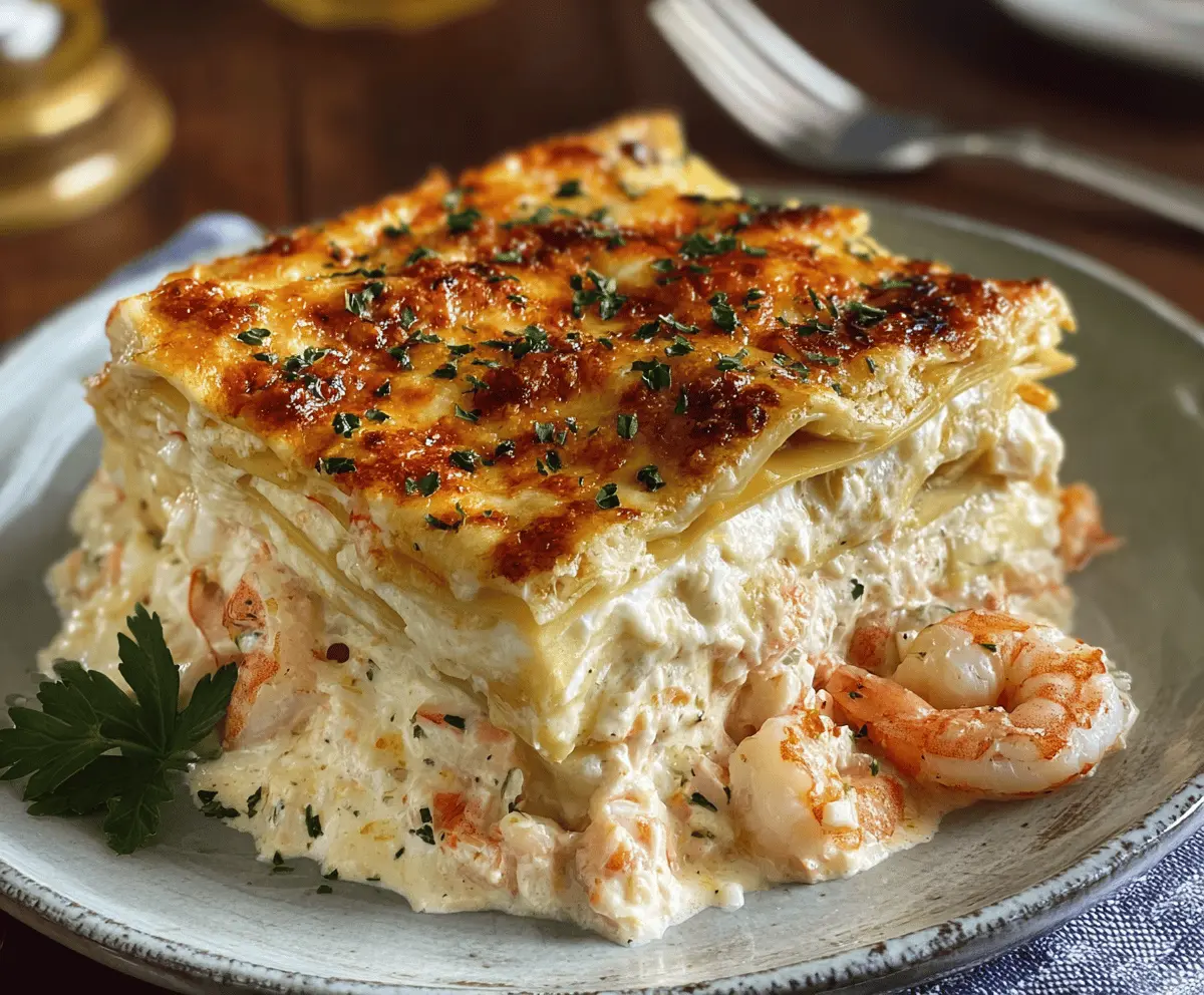 Easy Shrimp Crab Lasagna Recipe