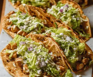 Smash Chicken Caesar Tacos