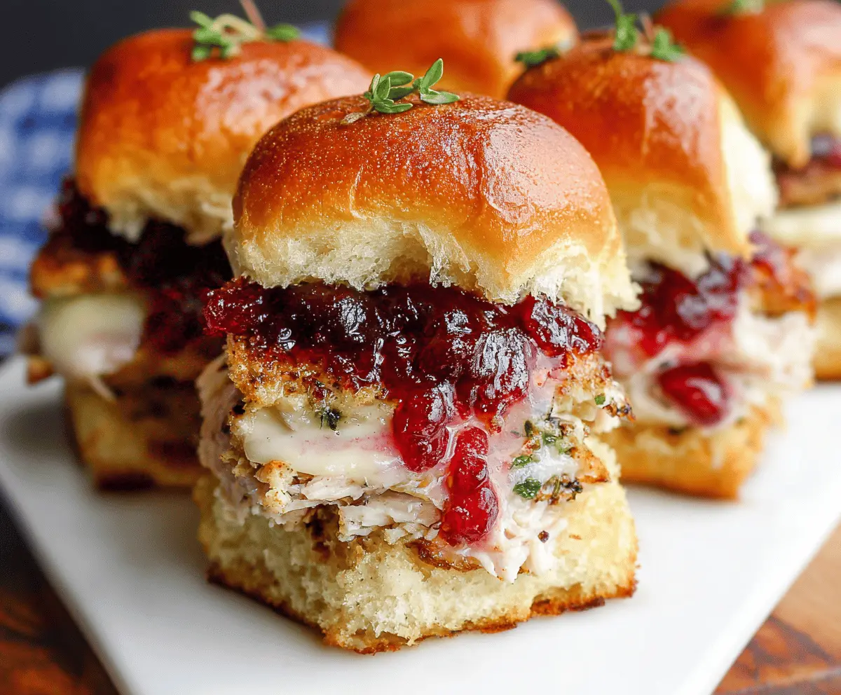 Easy Turkey Cranberry Sliders