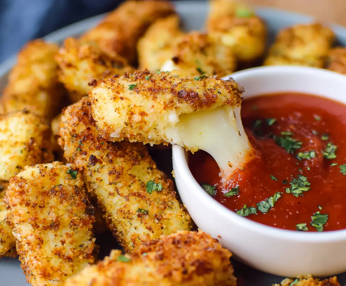 Crispy Baked Mozzarella Sticks