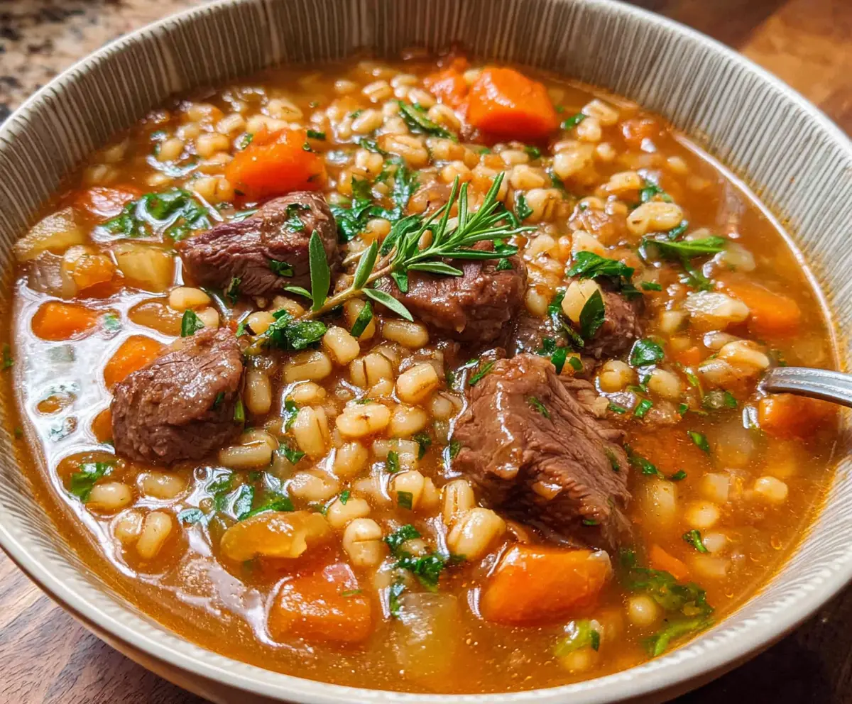 Hearty Beef and Barley Soup Recipe
