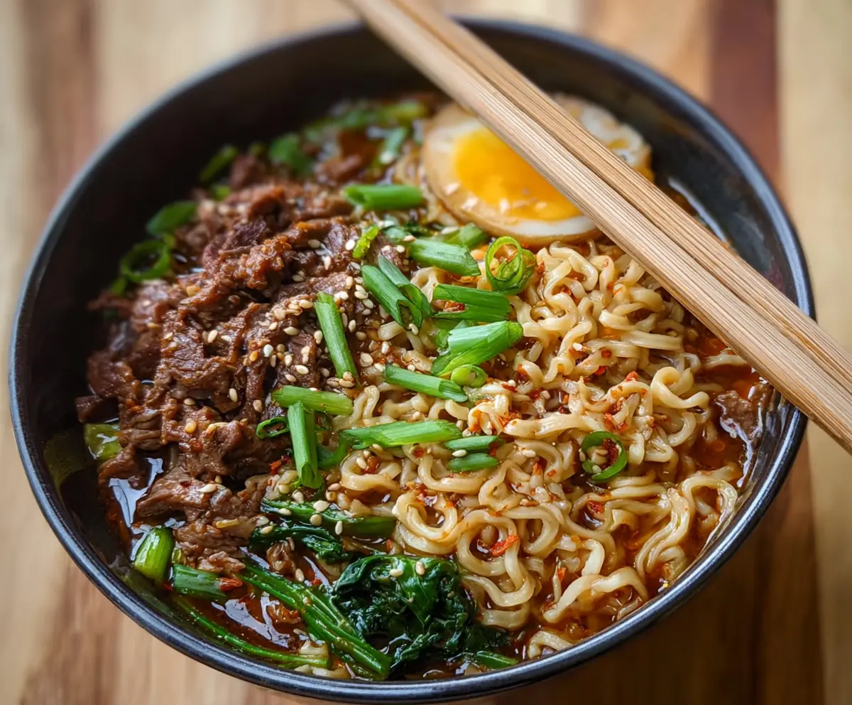 Easy Beef Ramen Noodles Recipe