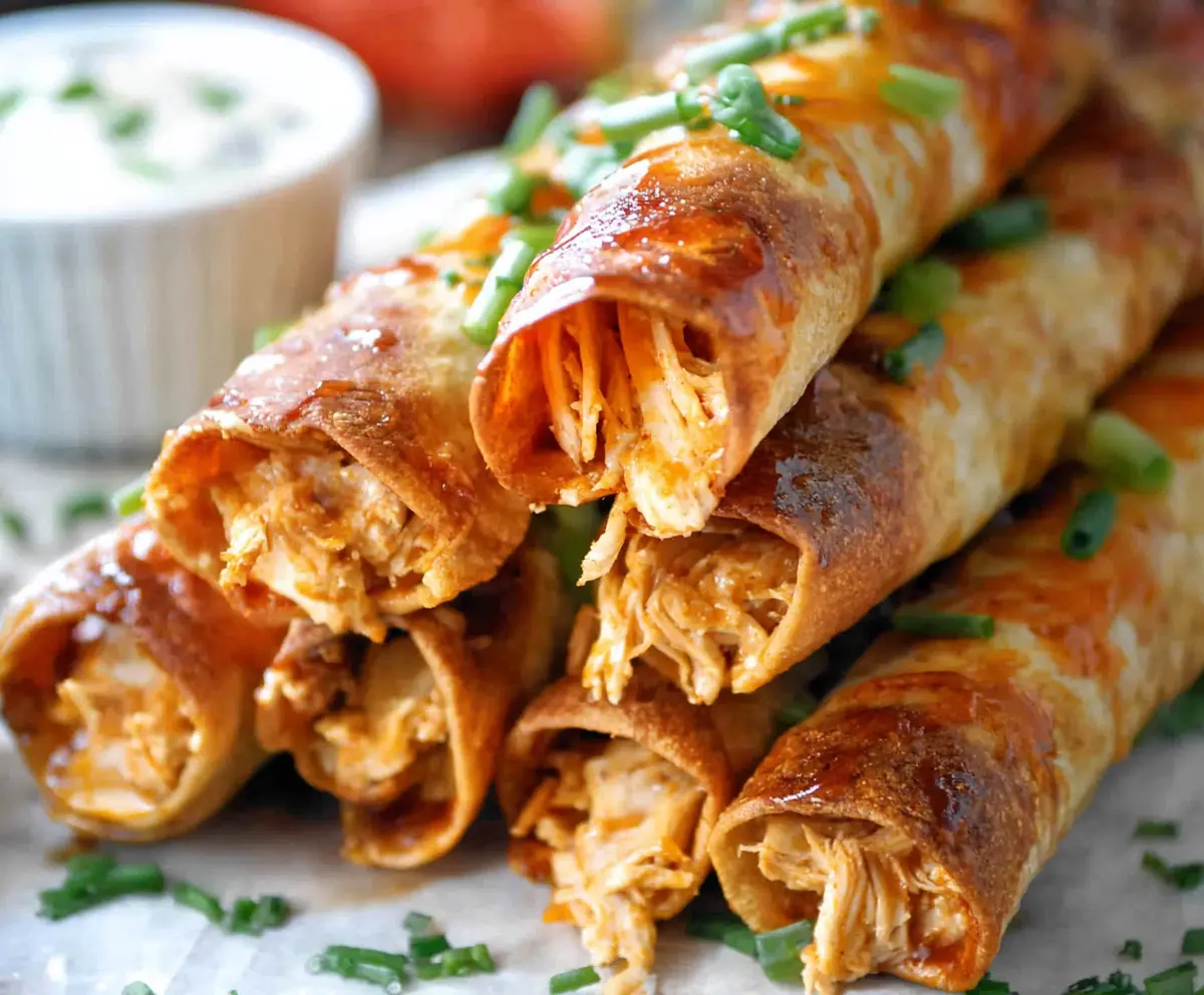 Easy Buffalo Chicken Taquitos
