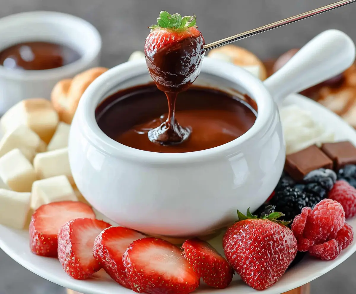 Easy Chocolate Fondue for Two